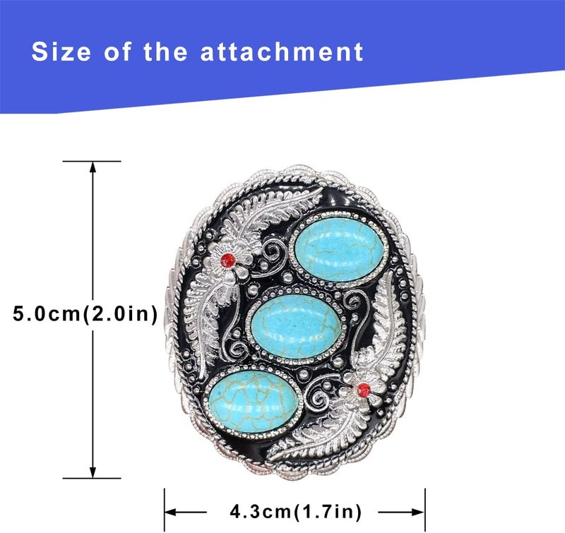 QUKE Vintage Native American Western Cowboy Blue Natural Turquoise Stone Bolo Tie Hand-woven Leather Bola Tie Necktie for Men - Image 2